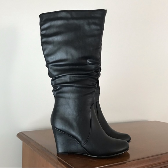 TOP Moda Shoes - Top Moda Black Wedge Boots